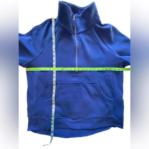 Lululemon Scuba Oversized Funnel-Neck Half zip Long Cerulean Blue XL/XXL - Picture 9 of 11